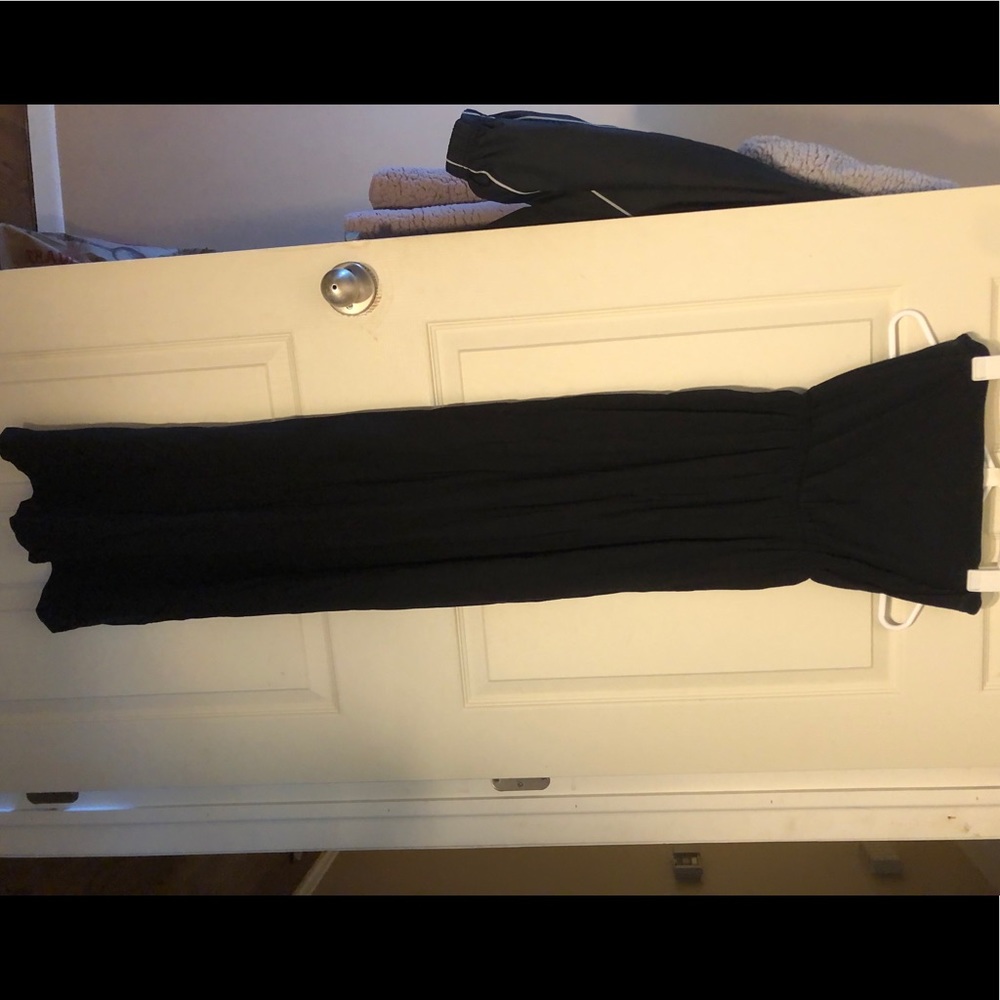 Strapless Black Maxi Dress